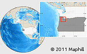 Shaded Relief Location Map of ZIP code 97140, highlighted country, highlighted state