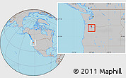 Gray Location Map of ZIP code 97222