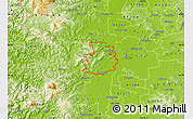 Physical Map of ZIP code 97330