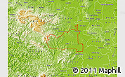 Physical Map of ZIP code 97361