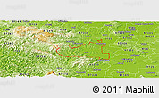 Physical Panoramic Map of ZIP code 97361