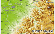 Physical Map of Clackamas County