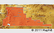 Political 3D Map of Deschutes County, physical outside