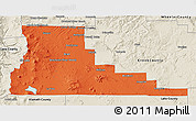 Political 3D Map of Deschutes County, shaded relief outside