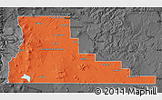 Political Map of Deschutes County, darken, desaturated