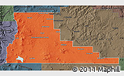 Political Map of Deschutes County, darken, semi-desaturated
