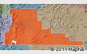 Political Map of Deschutes County, semi-desaturated