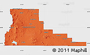 Political Map of Deschutes County, single color outside