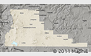 Shaded Relief Map of Deschutes County, darken, semi-desaturated