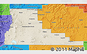 Shaded Relief Map of Deschutes County, political outside