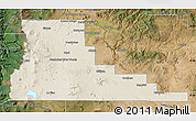 Shaded Relief Map of Deschutes County, satellite outside