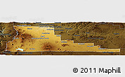 Physical Panoramic Map of Deschutes County, darken