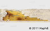 Physical Panoramic Map of Deschutes County, lighten