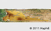 Physical Panoramic Map of Deschutes County, satellite outside