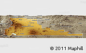 Physical Panoramic Map of Deschutes County, semi-desaturated