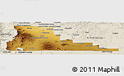 Physical Panoramic Map of Deschutes County, shaded relief outside