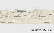 Shaded Relief Panoramic Map of Deschutes County