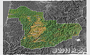Satellite 3D Map of Douglas County, desaturated