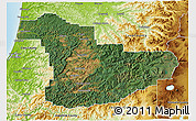 Satellite 3D Map of Douglas County, physical outside