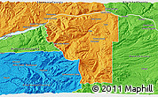 Political 3D Map of Hood River County
