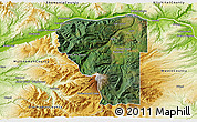 Satellite 3D Map of Hood River County, physical outside