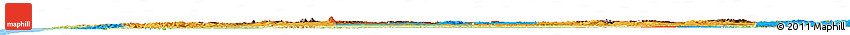 Physical Horizon Map of Oregon, political outside