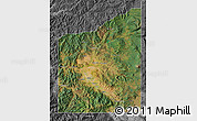 Satellite Map of Jackson County, desaturated