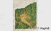 Satellite Map of Jackson County, shaded relief outside