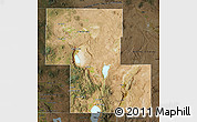 Satellite Map of Lake County, darken