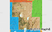 Satellite Map of Lake County, political outside