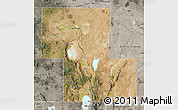 Satellite Map of Lake County, semi-desaturated