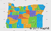 Political Map of Oregon, cropped outside