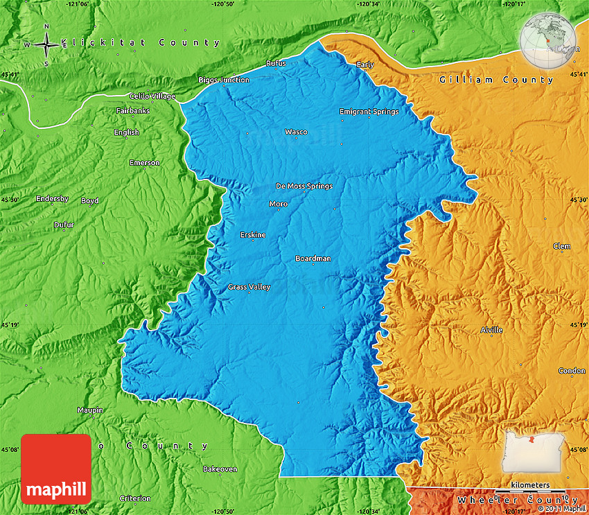 Political Map of Sherman County