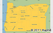 Savanna Style Simple Map of Oregon, single color outside