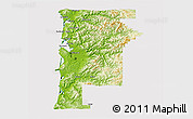 Physical 3D Map of Tillamook County, cropped outside
