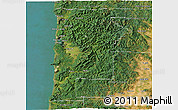 Satellite 3D Map of Tillamook County