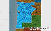 Political Map of Tillamook County, darken