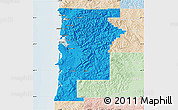 Political Map of Tillamook County, lighten
