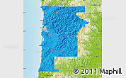 Political Map of Tillamook County, physical outside