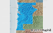 Political Map of Tillamook County, semi-desaturated