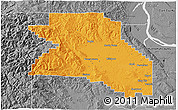 Political 3D Map of Washington County, desaturated