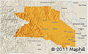 Political 3D Map of Washington County, shaded relief outside