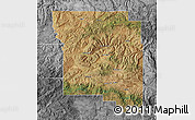 Satellite Map of Wheeler County, desaturated