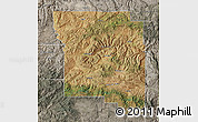Satellite Map of Wheeler County, semi-desaturated