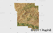 Satellite Map of Wheeler County, single color outside