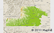 Physical Map of Yamhill County, shaded relief outside