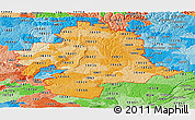 Political Shades Panoramic Map of ZIP codes starting with 184