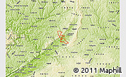 Physical Map of ZIP code 18447