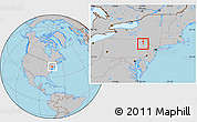 Gray Location Map of ZIP code 18512