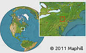 Satellite Location Map of ZIP code 18512
